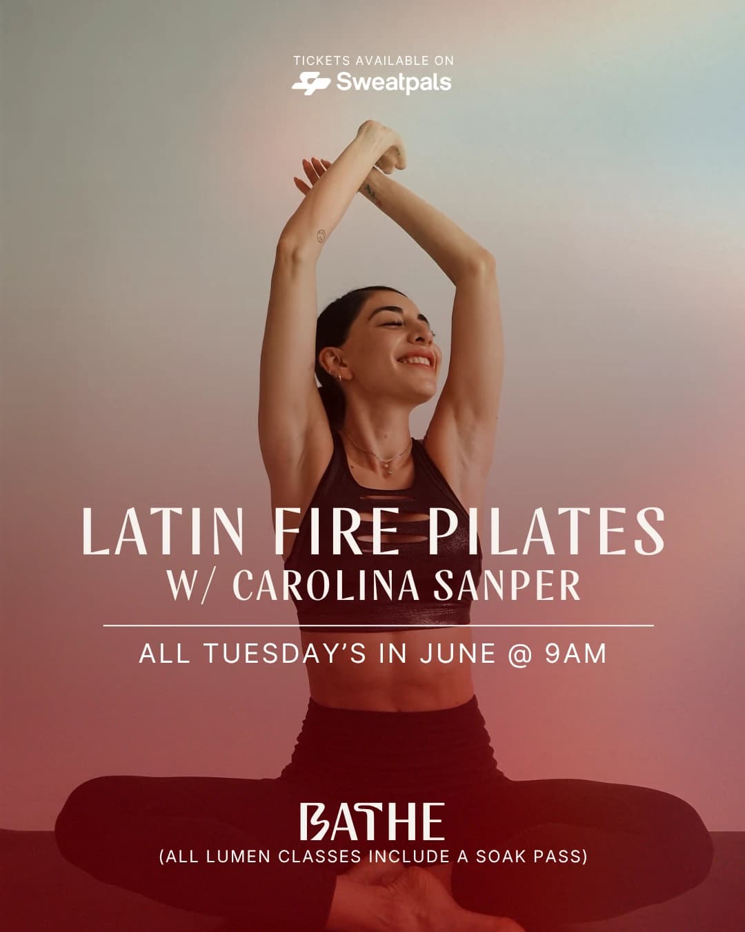 Latin Fire Pilates w/ Carolina Sanper (Lumen Room) hosted by BATHE — pilates classes in Austin