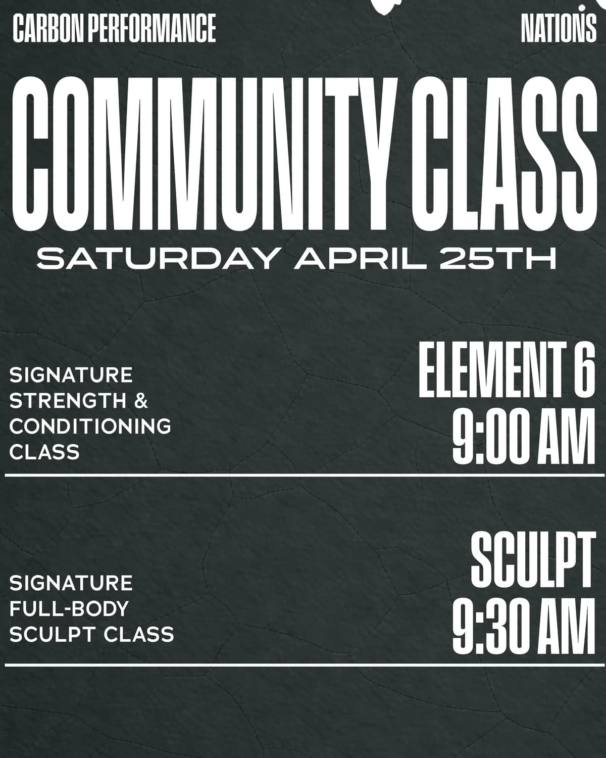 NATIONS: COMMUNITY CLASS hosted by Carbon Performance — fitness events in Nashville