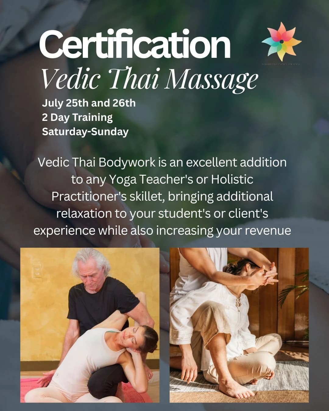 Vedic Thai Massage Certification hosted by Synergy Yoga & Holistic Wellness — workshops in Miami