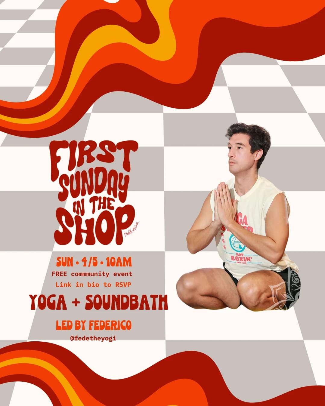 First Sunday in The Shop | Fede the Yogi hosted by MaddConscious — yoga classes in Phoenix