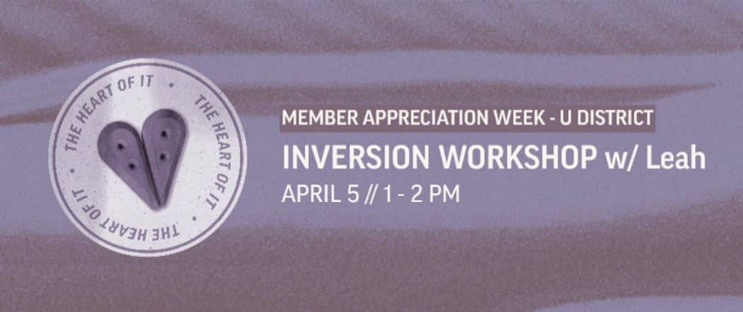 Inversion Workshop at U District hosted by Seattle Bouldering Project — yoga classes in Seattle