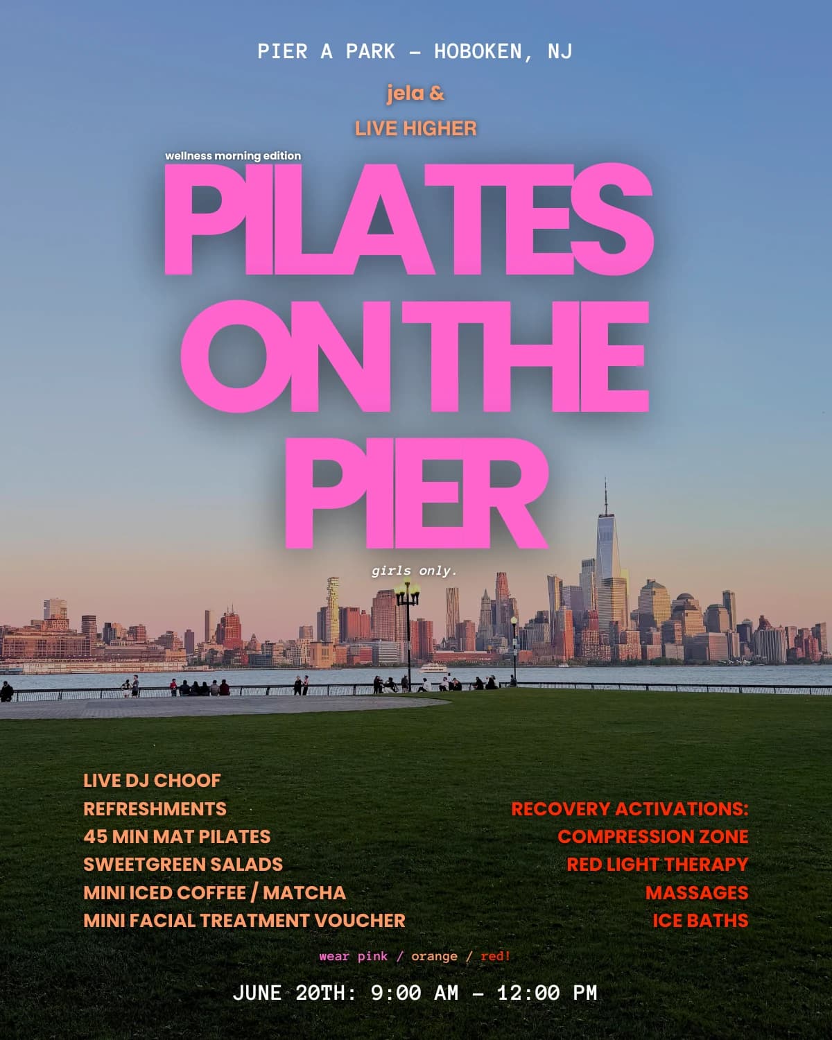 PILATES ON THE PIER hosted by jela — spa recovery in Hoboken