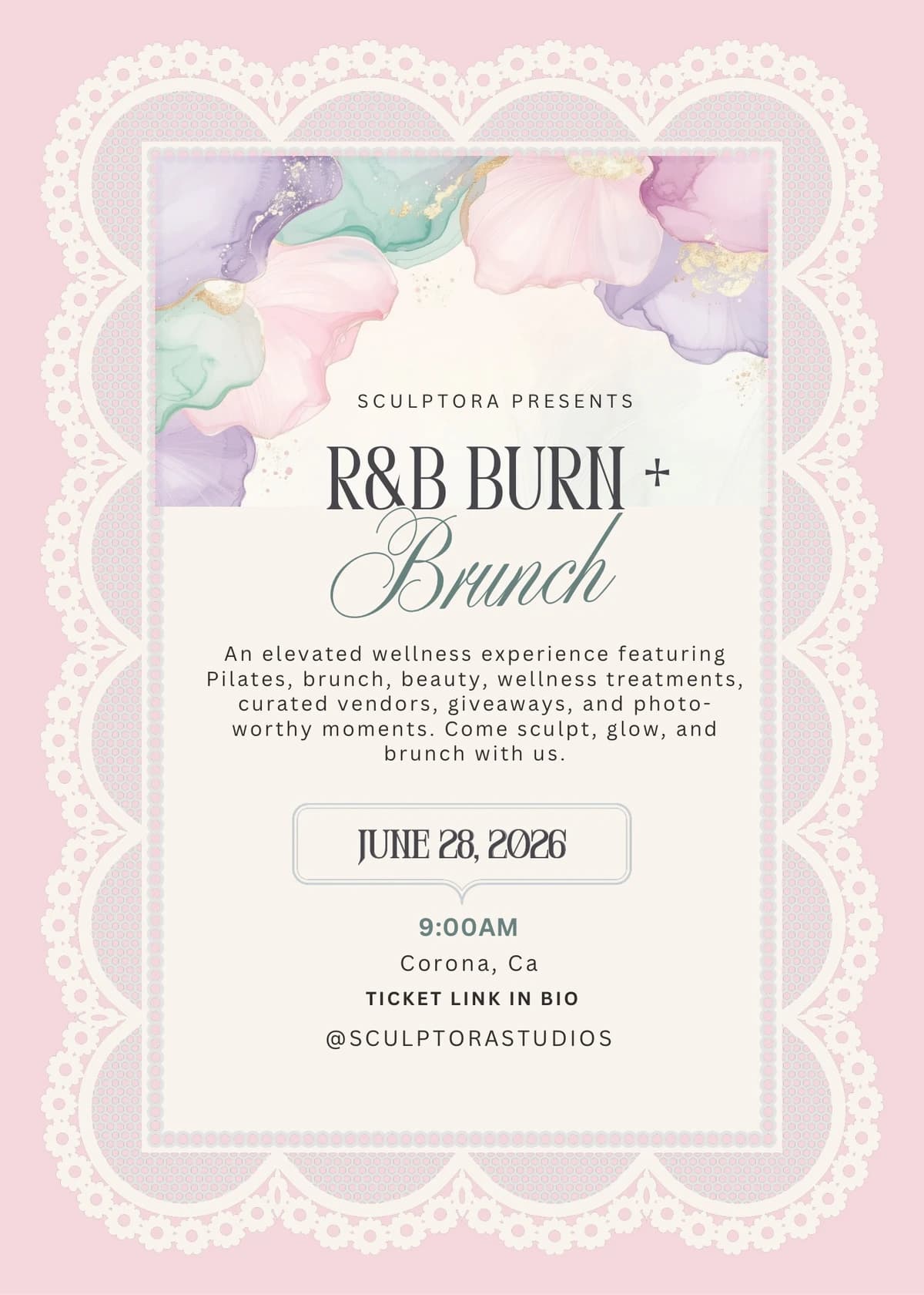 R&B Burn & Brunch hosted by Sculptora Club — wellness events in Corona