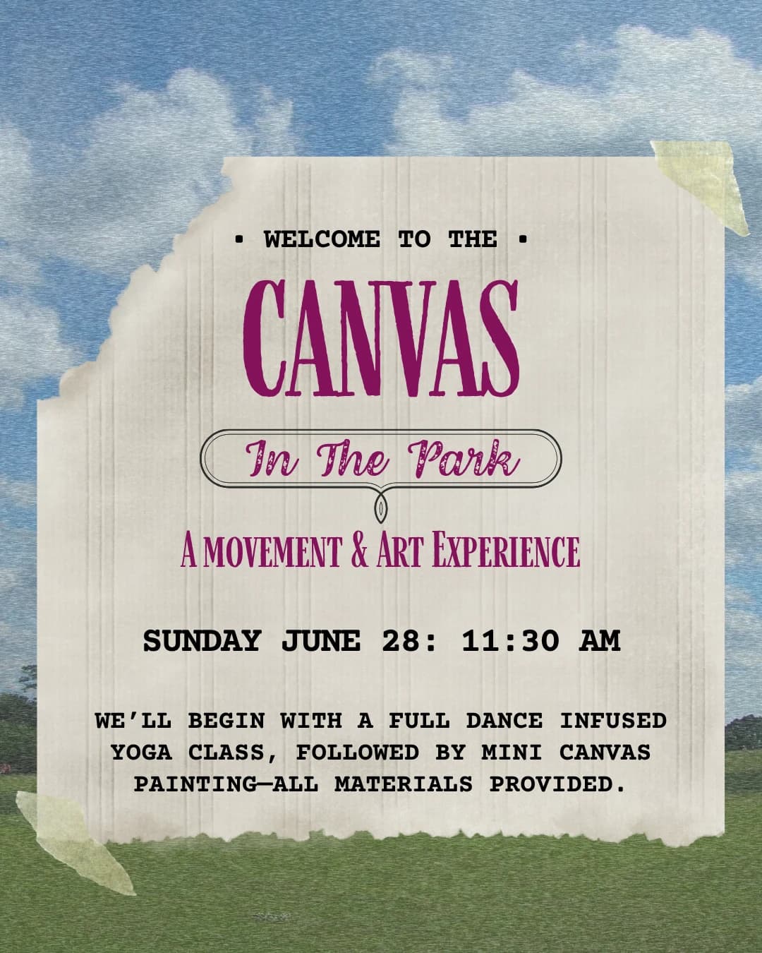 Canvas In the Park hosted by DIY Dance Infused Yoga — dance classes in New York