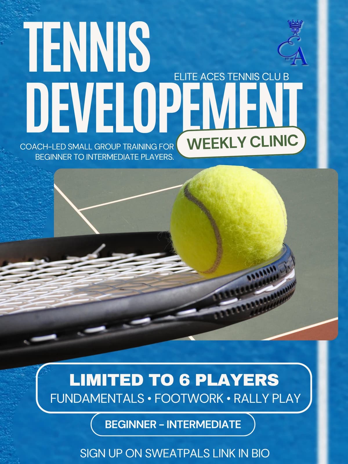 Tennis development clinic  hosted by Elite Aces Tennis club — workshops in Houston